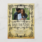  Perkament  Bruiloft Save the Date Briefkaart (Voorkant)