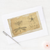  perkament collage scrapbook rechthoekige sticker (Envelop)