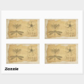  perkament collage scrapbook rechthoekige sticker (Vel)