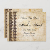 perkament Collectie Sla de datum op Aankondigingskaart (Voorkant / Achterkant)