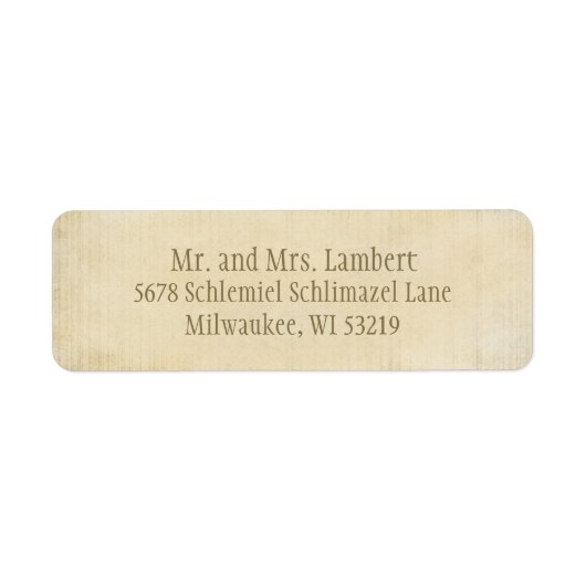 Perkament  etiket (Voorkant)