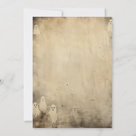 perkament gothic ghost Halloween-feest Kaart (Achterkant)