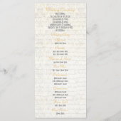 Perkament goud en wit kerk huwelijksprogramma programma (Achterkant)