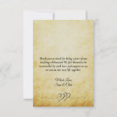  perkament liefde Bedankt foto & notitie bruiloft (Achterkant)