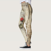 Perkament Liefdesbrief met Bloemen (10) Leggings (Links)