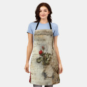  Perkament Liefdesbrief met Bloemen (10) Schort (Gedragen)