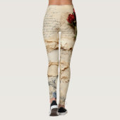  Perkament Liefdesbrief met Bloemen (2) Leggings (Achterkant)