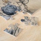 Perkament Liefdesbrief met Bloemen (2) Legpuzzel (Zijkant)