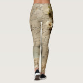  Perkament Liefdesbrief met Bloemen (3) Leggings (Achterkant)