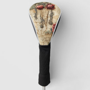  Perkament Liefdesbrief met Bloemen (4) Golfheadcover