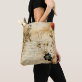  Perkament Liefdesbrief met Bloemen (5) Draagtas (Dichtbij)