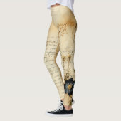Perkament Liefdesbrief met Bloemen (5) Leggings (Links)