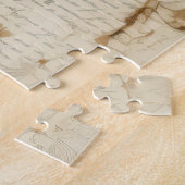 Perkament Liefdesbrief met Bloemen (6) Legpuzzel (Zijkant)