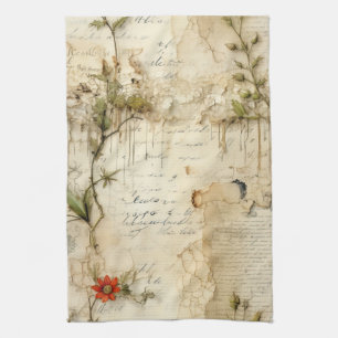  Perkament Liefdesbrief met Bloemen (6) Theedoek