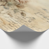  Perkament Liefdesbrief met Bloemen (7) Cadeaupapier (Hoek)