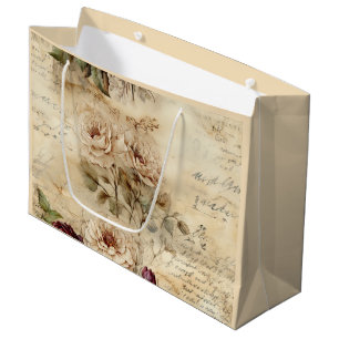  Perkament Liefdesbrief met Bloemen (7) Groot Cadeauzakje