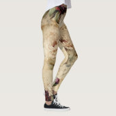 Perkament Liefdesbrief met Bloemen (7) Leggings (Rechts)
