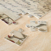 Perkament Liefdesbrief met Bloemen (7) Legpuzzel (Zijkant)