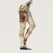  Perkament Liefdesbrief met Bloemen (8) Leggings (Rechts)