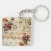  Perkament Liefdesbrief met Bloemen (8) Sleutelhanger (Achterkant)