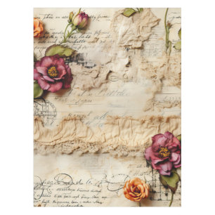  Perkament Liefdesbrief met Bloemen (8) Tafelkleed