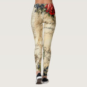  Perkament Liefdesbrief met Bloemen (9) Leggings (Achterkant)