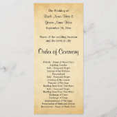 Perkament Patroon Ontwerp Trouwprogramma Programma (Voorkant)