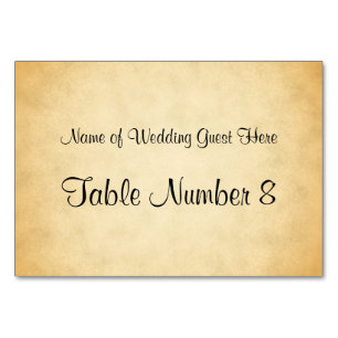 Perkament Patroon Ontwerp Wedding Place Cards Kaart