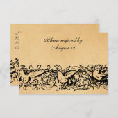  perkamentafscheiding RSVP met enveloppen (Voorkant / Achterkant)