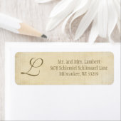 Perkamentmonogram  etiket (Insitu)