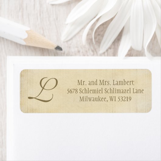 Perkamentmonogram etiket (Insitu)