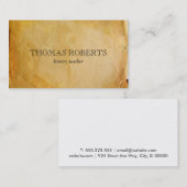 perkamentpapier visitekaartje (Voorkant / Achterkant)