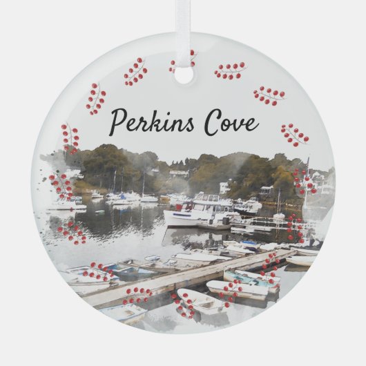 Perkins Cove, Ogunstop Glas Ornament (Voorkant)