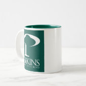 Perkins Double Logo Tweekleurige Koffiemok (Voorkant links)