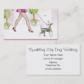 Perky Chinese Crested Dog Visitekaartje (Voorkant / Achterkant)