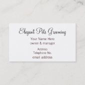 Perky Chinese kuifhond Visitekaartje (Achterkant)