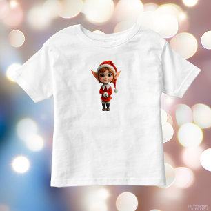 Perky Girl Christmas Elf Peuter's T-shirt