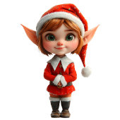 Perky Girl Kerst Elf Peuter T-shirt