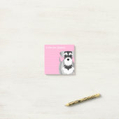 Perky Miniature Schnauzer Cute Post-it® Notes (Op bureau)