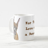 Perky Red Fawn Boxer Dog Koffiemok (Voorkant links)