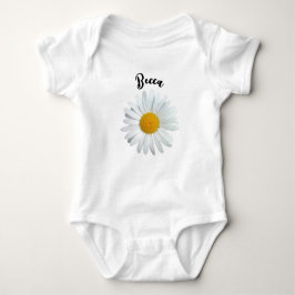 Perky White Daisy Flower gepersonaliseerd Romper