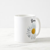 Perky White Daisy Flower Gepersonaliseerde Mok (Voorkant rechts)