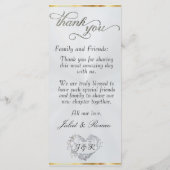 Perle blanche/Argent - Menu Cœurs et Merci (Dos)