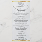 Perle blanche/Argent - Menu Cœurs et Merci (Devant)