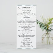 Perle blanche/Argent - Menu Monogramme & Merci (Debout devant)
