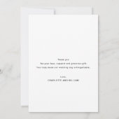 Perle blanche opaque | Carte Mariage Merci (Dos)