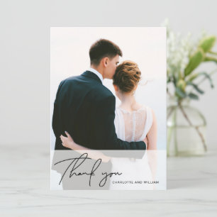 Perle blanche opaque Carte Mariage Merci
