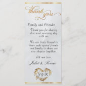 Perle blanche/or - Menu Cœurs et Merci (Dos)