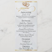 Perle blanche/or - Menu Cœurs et Merci (Devant)