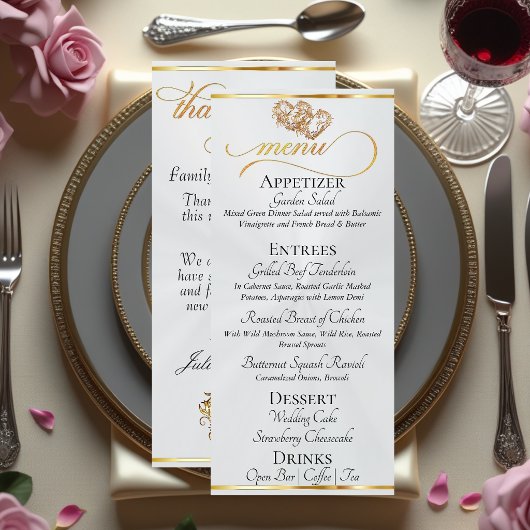 Perle blanche/or - Menu Cœurs et Merci